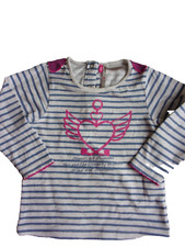 J110 Vêtement occasion  Bébé T-SHIRT rayé ORCHESTRA  12 mois