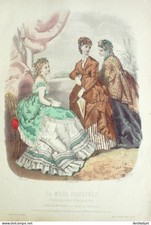 Gravure Mode illustree 1870 # 15 (Old Fashion plate)