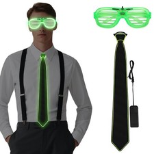 Lot de 2 Cravate lumineuse et