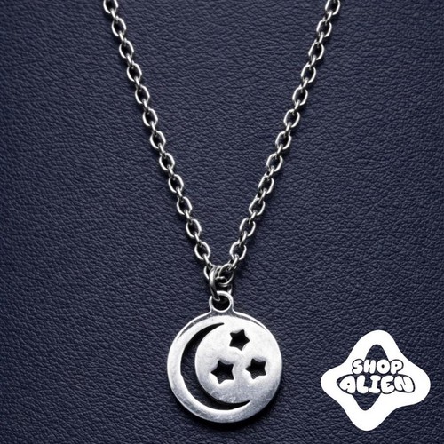 Collier pendentif pièce lune