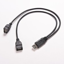 2.0A Mâle À Double USB Femelle Câble USB Jack Diviseur Y Cordon Transfert Pièces