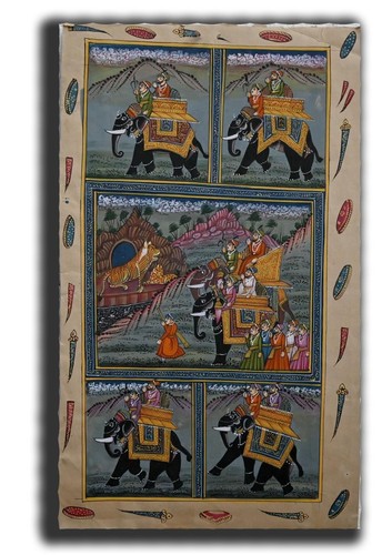 Tableau miniature ancien - , en