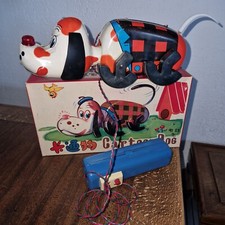 CARTOON DOG battery toy 1960 CHINE tole lithographiée joustra cij fj