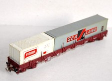 JOUEF HO 6762 LONG WAGON TOMBEREAU PLAT RANCHER PORTE CONTAINER FINDUS SEA LAND