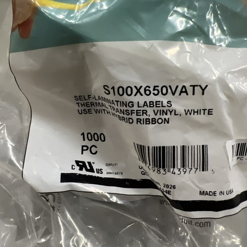 Panduit s100x650vaty self - panduit,