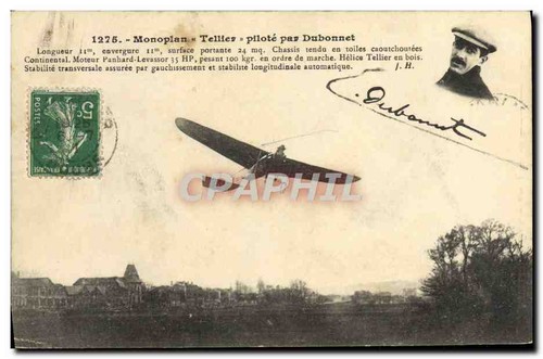 Monoplan tellier piloté - monoplan, »