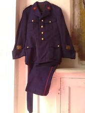UNIFORME COMPLET COMMANDANT MEDECIN SAPEURS POMPIERS 1940 à 1970 ETAT CORRECT