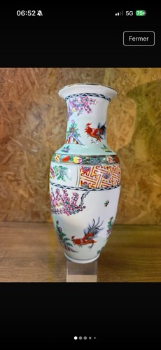 Grand vase chinois ancien - , –