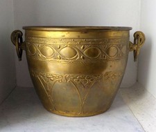 Grand CACHE POT Art Nouveau en Laiton estampillé UNIS PARIS  H 19cm