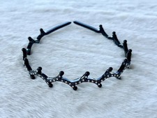 Tiare de mariage en or noir 18 carats avec diamants brillants