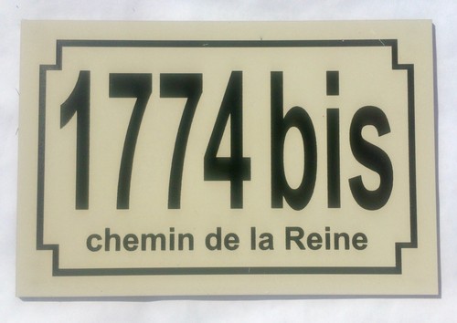 Plaque pvc numero rue - plaque,