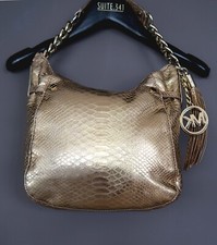 SAC MICHAEL KORS EN CUIR DORÉ*EFFET CROCODILE À RELIEF MÉTALLISÉ*ÉDITION LIMITÉE