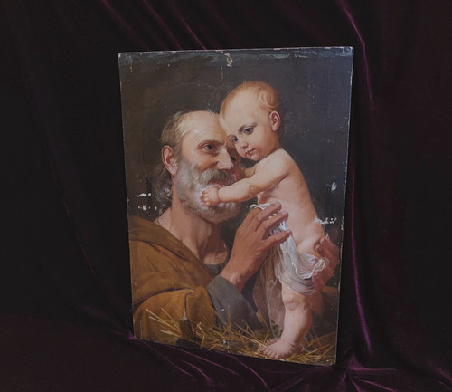 Tableau ancien peinture huile - tableau,