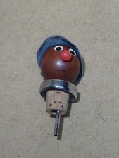 Bouchon de bouteille Vintage en Liège avec une tête en bois