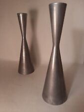  bougeoirs Diabolo Erika Pakkari Tapio Wirkkala Ikea paire fonte d'aluminium 