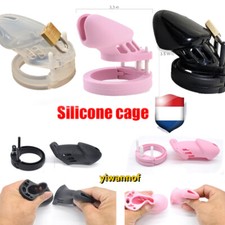 SM Fetiche Ceinture De Chasteté Cage De Chasteté En Silicone Civière Soumission