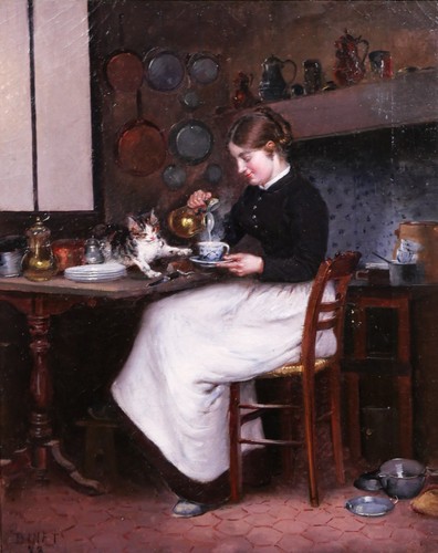 Tableau ancien adolphe binet - adolphe,