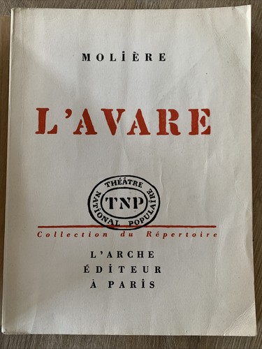 Avare molière tnp - molière, .