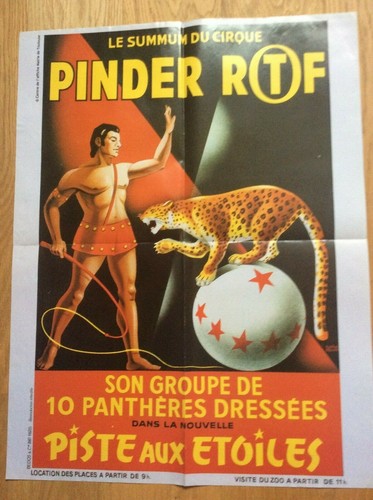 Affiche cirque pinder - affiche, jean