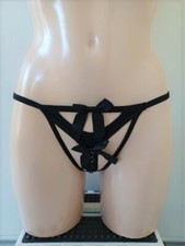 STRING FICELLE SEXY FEMME TAILLE UNIQUE COULEUR NOIR