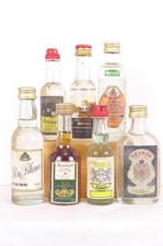 3 cl alcools divers lot de 7 mignonnettes alcool années 80