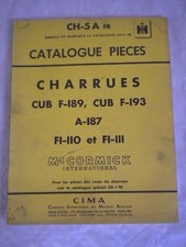 Catalogue pièces détachées vintage McCormick-Deering CB-5A charrues françaises