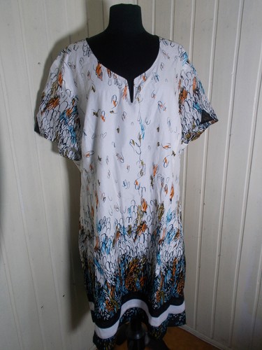 Robe ample coton beige doublé