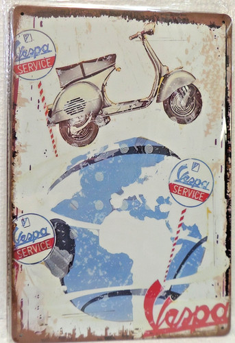 Plaque metal deco vintage - metal,