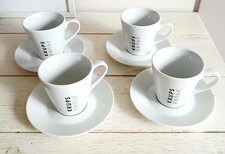 Krups 4 tasses et soucoupes à expresso blanches