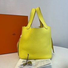 Hermes Basket Bag 18 Yellow