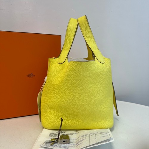Hermes basket bag yellow - hermes,