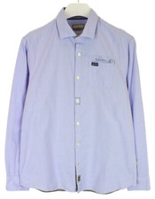 Chemise NAPAPIJRI N0Y7DT Pour Homme Grande Casual Boutonnée Col Évasé Bleue