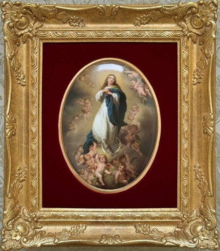 Plaque porcelaine ancienne kpm - plaque,