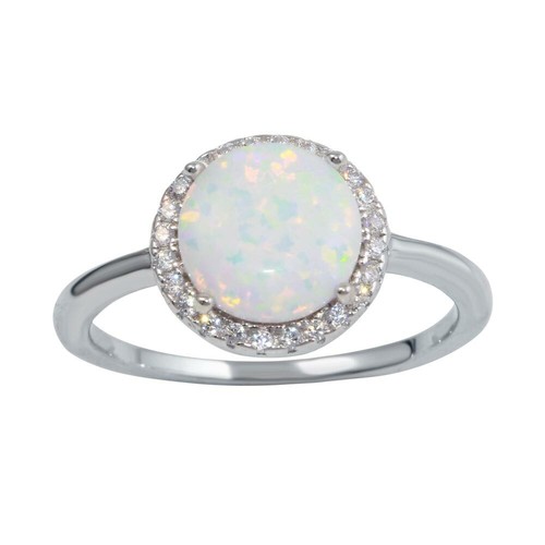 Bague halo ronde - bague, argent