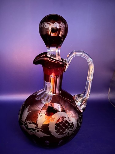 Carafe bohème tchèque coupe