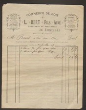 AURILLAC (15) BOIS & CHARPENTE "L. BERT Fils" en 1897