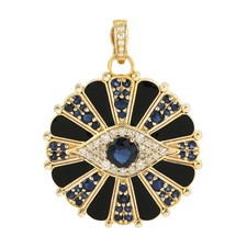 Pendentif mauvais œil saphir
