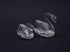 NmXrxm - 2 X Verre Design Figurine Oiseau Cygne - Vintage