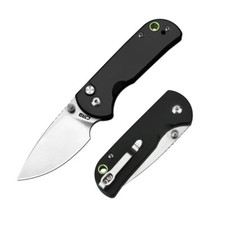 Couteau CJRB Cutlery Mica Black Lame Acier AR-RPM9 Satin Manche Alu J1934BK