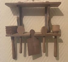 JOUET ANCIEN - PORTE USTENSILES DINETTE CUISINE MAISON DE POUPEE EN BOIS