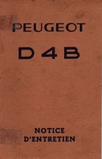 manuel  peugeot  D4B  1961