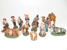 lot 13 figurines crèche ancienne made italy
