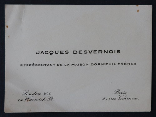 Carte visite jacques - carte,