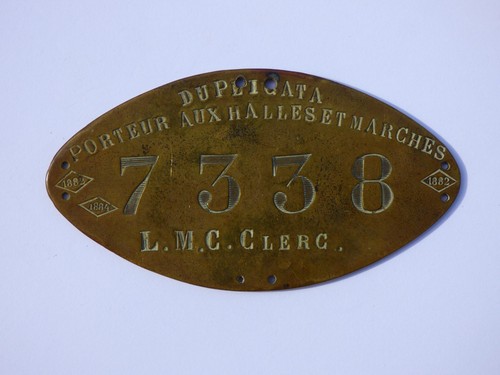 Plaque métier porteur aux - plaque, -porteur