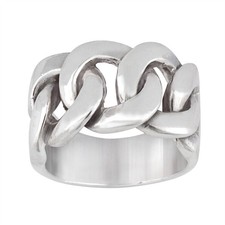 Silverly Argent 13 mm chaine Celtique Noeud gourmette Lien Biker Grosse bague