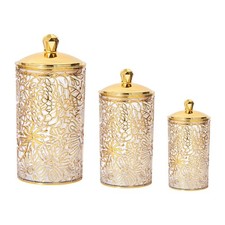 Lot de 3 bocaux de rangement