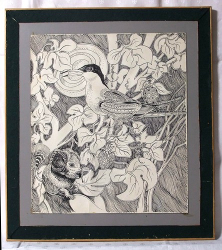 Dessin encre robert minvielle - encre,