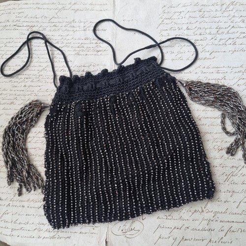 Bourse sac perles métal - sac, de