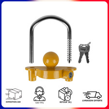 Antivol Remorque Tête Attelage Sécurité Universel Acier Trempé PRO