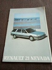 1989 Prospectus Brochure Catalogue Renault 21 nevada auto pro